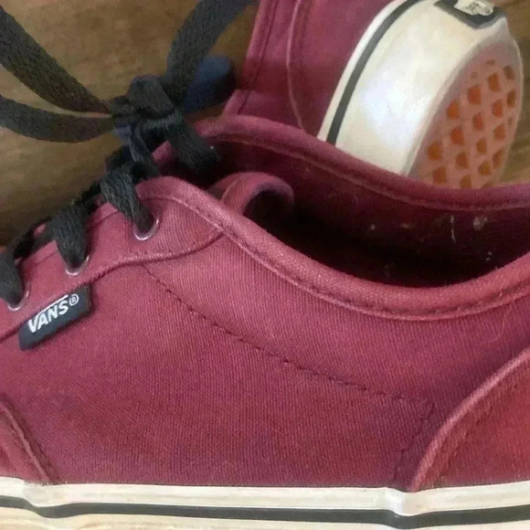 Vans Authentic Lo Burgundy Red Canvas Youth 4.5 - Picture 5 of 6